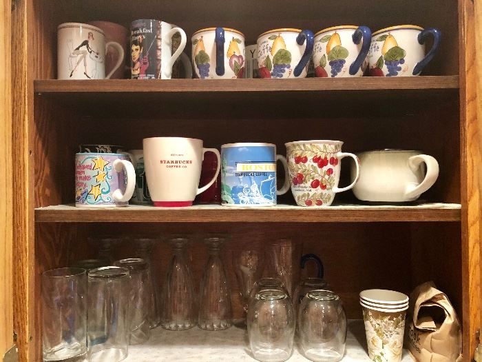 Cabinets FILLED With Mugs, Glasses & More