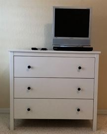 3-Drawer IKEA Chest, Samsung 19", Samsung DVD Player