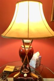 6. Golf Motif Wooden Lamp (28")