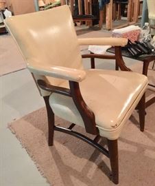 146. Pair of Ivory Mid Century Side Chairs (22" x 22" x 34")