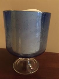 Blue Handblown Vase