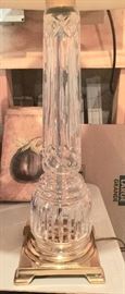 249. Waterford Crystal & Brass Table Lamp (31") 