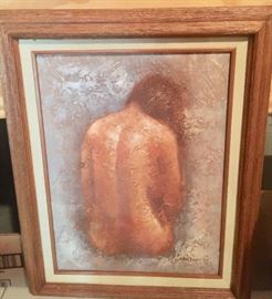 161. Nude Painting by Barton (17" x 21")