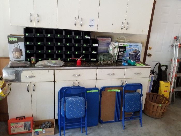 Empty bins, kids table and chairs, little giant ladder and much more