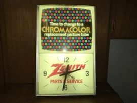 Vintage Zenith Advertising Clock