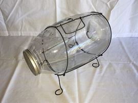 Antique C.F. Orvis Glass Minnow Trap