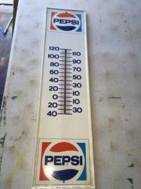 Metal Pepsi Thermometer