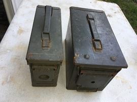 2 Metal Ammo Boxes