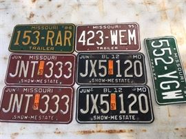 Vintage MO License Plates