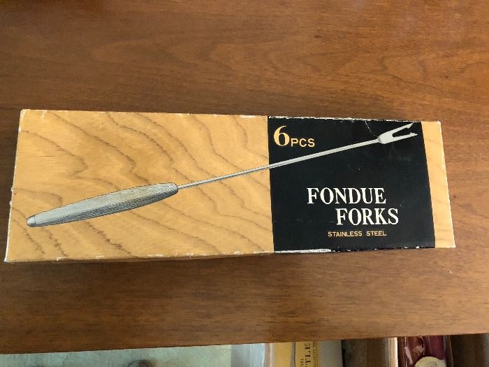 vintage Fondue set and forks