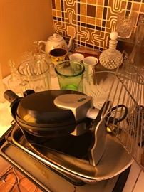 waffle maker, and misc. kitchen