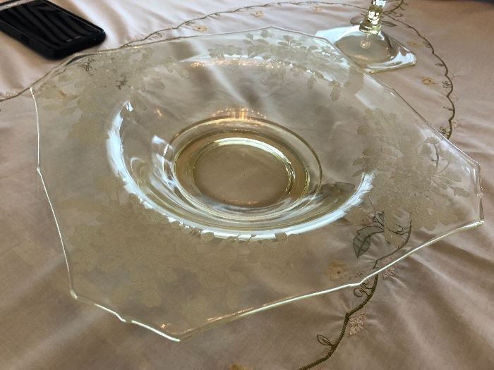 Antique crystal dish