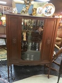Antique China Cabinet with glass door