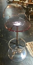 Acrylic mid-century modern stool that raises up and down