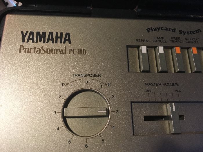 Closer view of the YAMAHA PortaSound Keyboard 