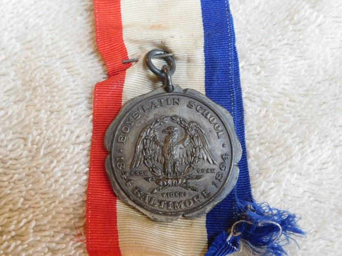 Boys Latin School Baltimore, Sports Medal May 2nd 1903 for 220 Yard Run