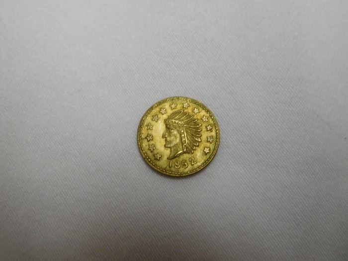 1852 1/2 Dollar with Bear - California Gold
