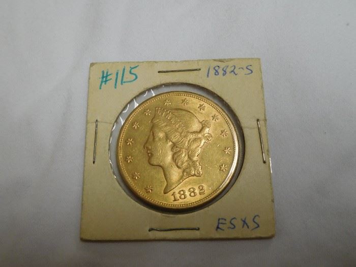 1882 - S Twenty Dollar Gold Double Eagle