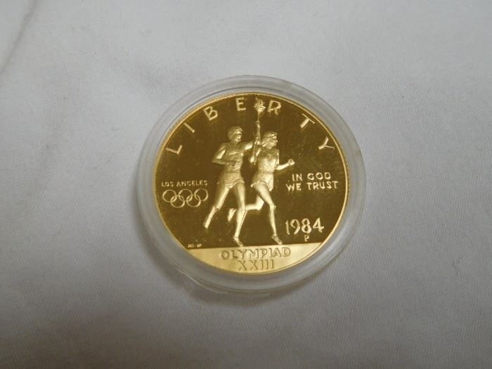 1984 - P Proof Gold U.S. Olympic Coin