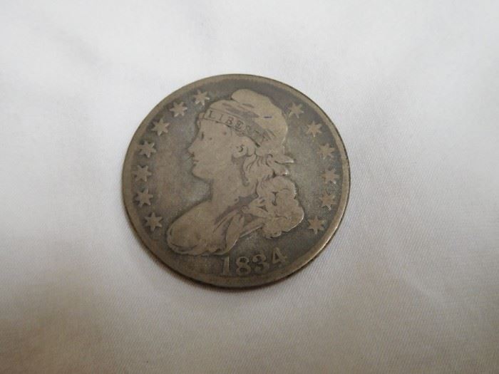 1834 50 c, (Half Dollar)