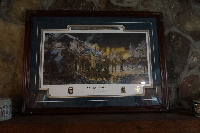 "Strategy at Noville" by James Dietz with COA- Noville, Belgium -WWII -Military Art numbered