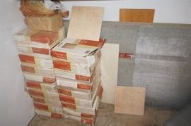 19 boxes (each box contains 11 tiles) each tile 1 square foot...  plus backer board for sale