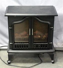 Comfort Zone SA1965A Electric Portable Fireplace Heater, 22.5"W x 25"H x 10.5"D, Powers Up