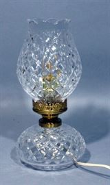 Vintage Waterford Crystal Tulip Electric Hurricane Table Lamp, 13"H