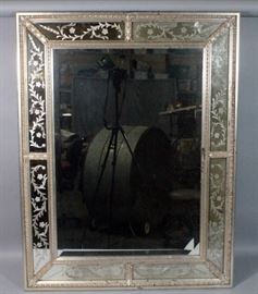 Ethan Allen Venetian Style Beveled Glass Wall Mirror #074059 with Mounting Hardware and Instructions. 34" x 44"
