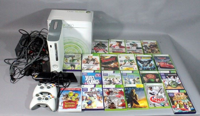XBox 360 Mega Bundle! XBox 360 Game Console, Kinect Game Sensor, 2 Controllers, Star Wars Controller, 20 Games, More! See All Photos