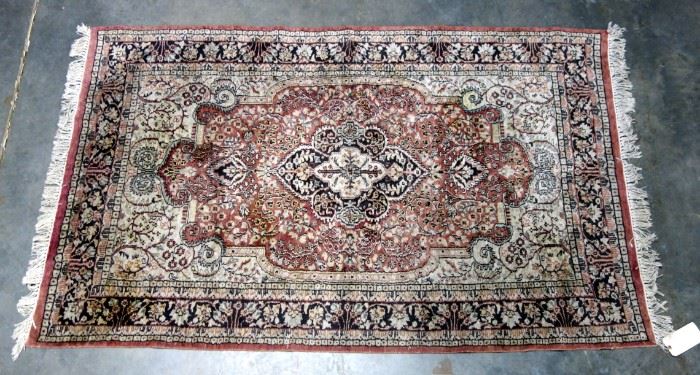 Hand Knotted Wool Rug Made in Pakistan, 4" x 6'6"