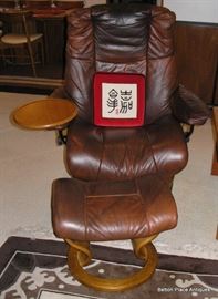Vintage Ekorne Stressless Chair and Ottoman