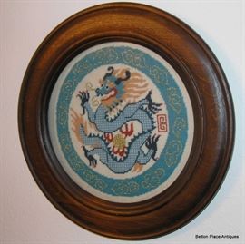 Needlepoint Asian Inspired Framed pieces