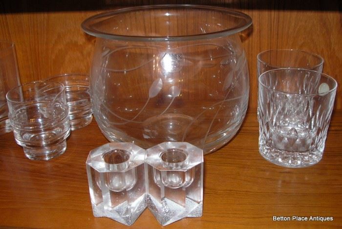 Orrefors , Iitalla Sweden Glass ware 