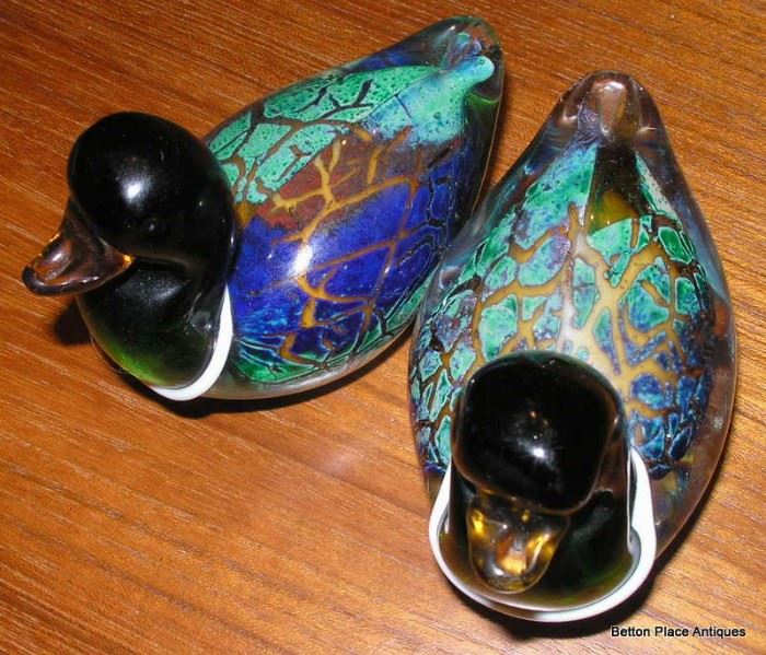 Murano Glass Duck paperweights