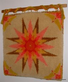 Hand Pulled Wool Starburst Wall Hanging