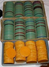Antique Catalin Poker Chips