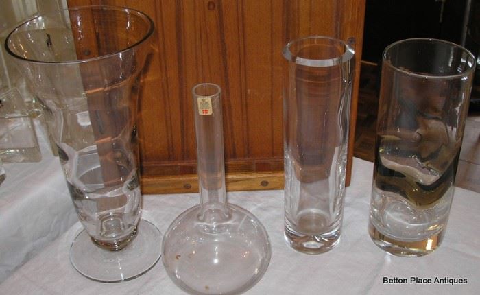 Danish and other Glass Vases