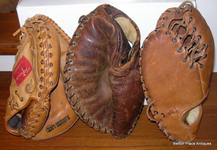 Vintage Baseball Gloves Leather