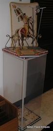 Clear lucite Display stand, [there are two]  Needlepoint FSU cushion