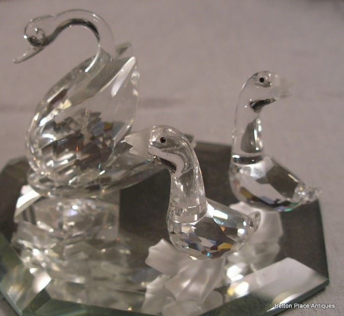 Swarovski Crystal Swan and ducks