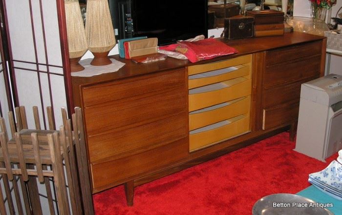 Another exquisite Danish Modern Chest Drawers with slide front center, made by Falster Denmark