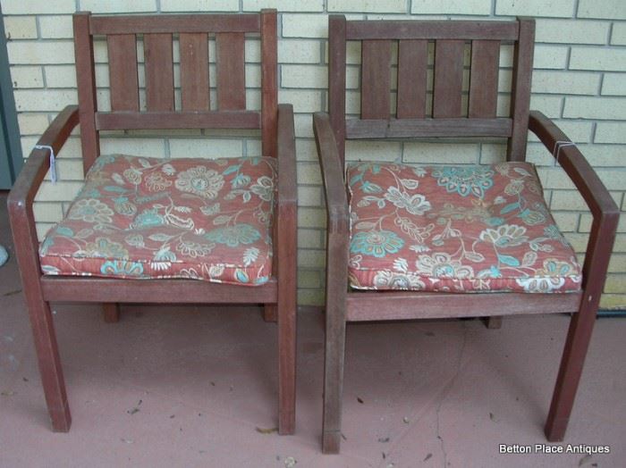 Two Teak outdoor Chairs