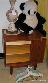 This is the Nightstand opened showing drawer in the top,this is a mid century Danish Piece by Falster