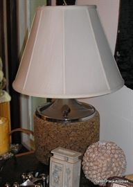 another photo of the Cork and Chrome Vintage Lamp