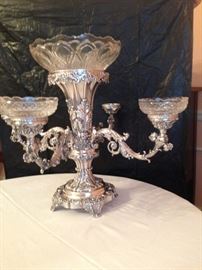 Silverplated epergne