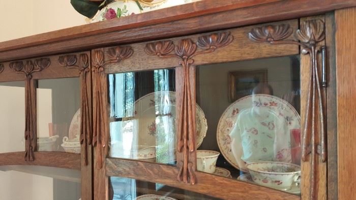 Up-close detail of china cabinet