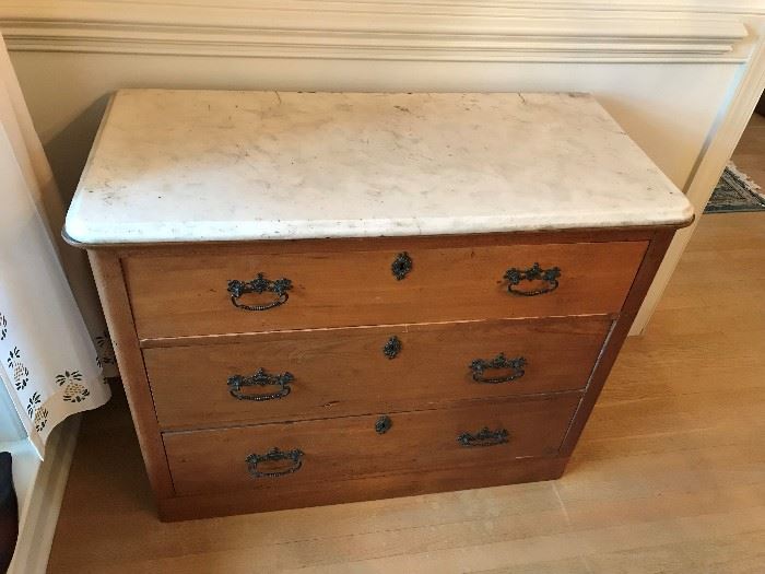 Antique Marble Top Dresser $ 180.00