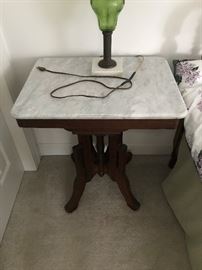 Marble Top End Table $ 80.00