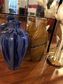 tall glass art vases